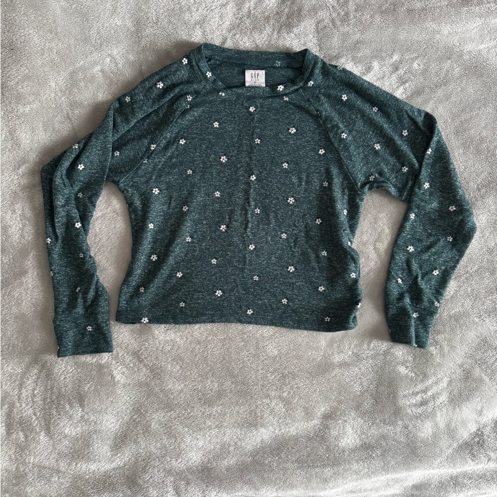 GAP Kids Teal Long Sleeve with White Accents